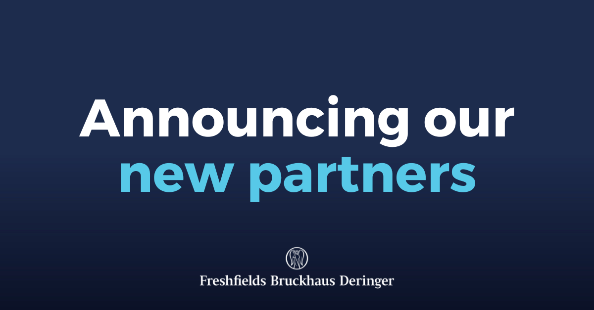 Freshfields Welcomes 23 New Partners | Freshfields Bruckhaus Deringer